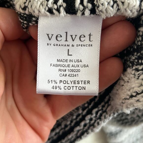 Velvet by Graham & Spencer Open Front Cardigan Sweater Blazer Jacket Large Black - Picture 5 of 6